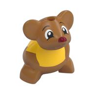 Animal, Mouse with Yellow Shirt Print Medium Nougat