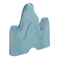 Rock / Ice / Flames, 1 × 4 with 2 Studs on the Edges Opal Trans-Light Blue