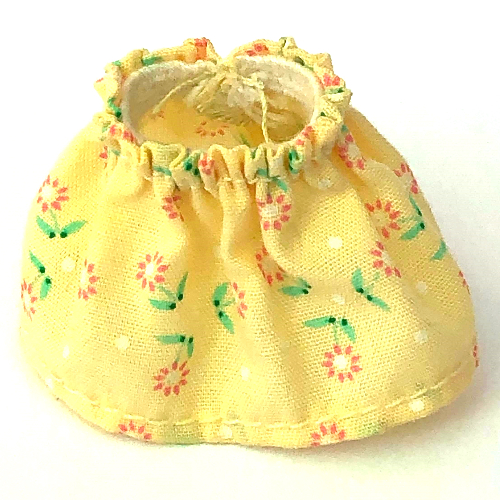 Belville, Skirt, Short, Pink Flowers Print Light Yellow