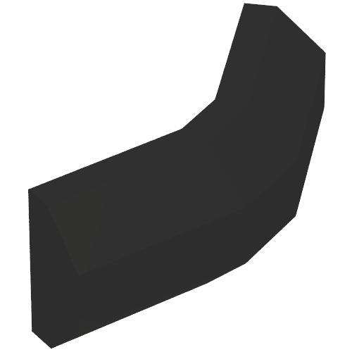 Technic Rubber Bumper Angled 2 × 2 - 2 × 2 Black