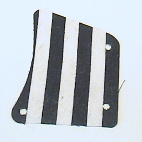 Segel, 9 × 11, mit 3 Löchern und schwarzen Streifen (bedruckt) in Weiß