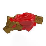 Minifig Neckwear Shoulder Armour With Pearl Gold Dragon pattern Rot