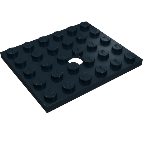 Platte speziell 5 × 6 mit Loch Schwarz