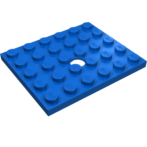 Plate Special 5 × 6 with Hole Blue