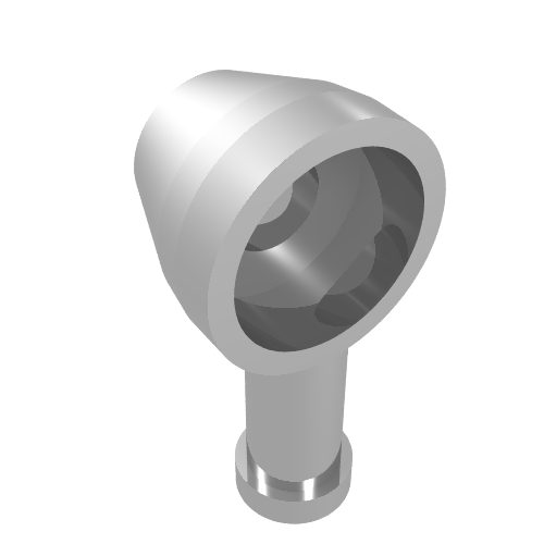 Light Holder 1 × 1 × 2/3 with Bar 1L Chrome Silver