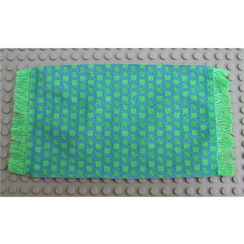 Scala, Rug / Mat with Green Squares Print Light Green