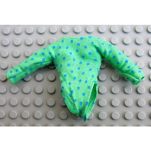 Scala, Leotard, Child, with Blue Dots Print Medium Green