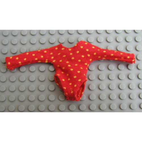 Scala, Leotard, Child, with Yellow Dots Pattern Rot