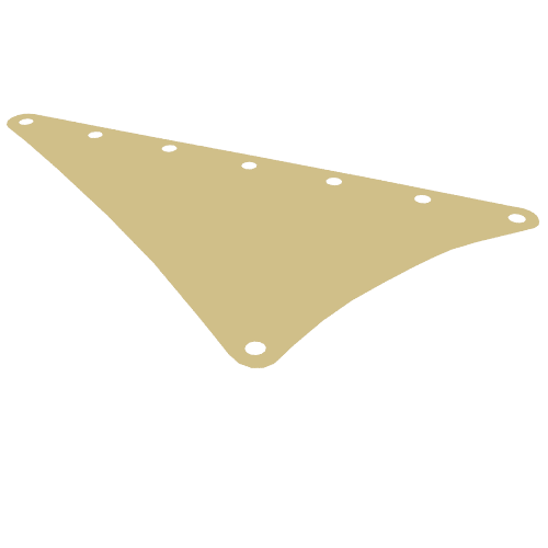 Sail, Triangular, 15 × 22 [Plain] in Tan