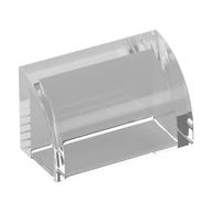 Brick Curved 1 × 2 × 1 No Studs, No Bottom Stud Holder Trans-Clear