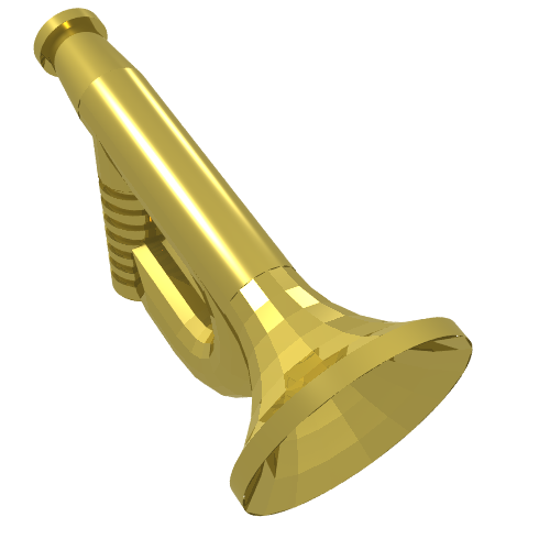 Musical Instrument Bugle Chrome Gold