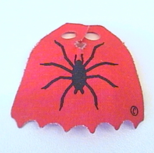Neckwear Cape, Scalloped 6 Points with Spider Print Rot