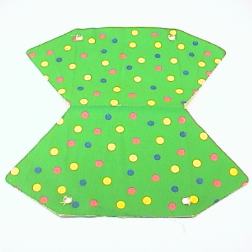Belville, Tent Cover with Blue, Yellow and Pink Spots Print Hellgrün