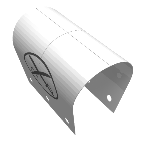 Wagon Cover with Crossed Cutlasses Print Weiß