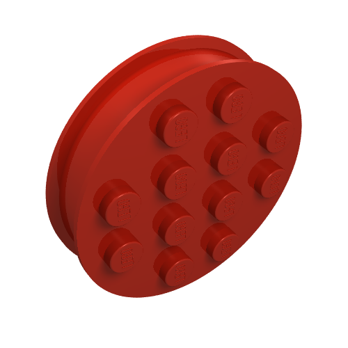 Wheel Old with 12 Studs Red