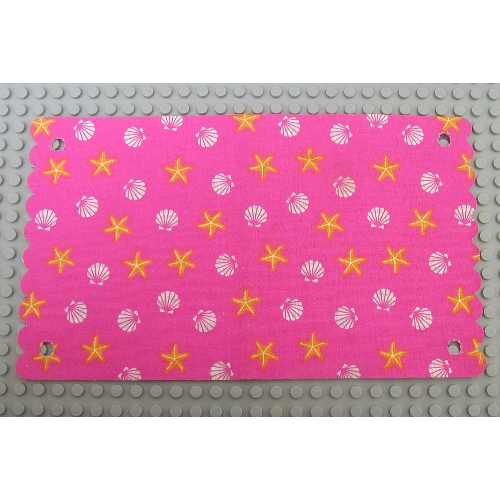 Belville, Tent Cover with Starfish and Clams Print Medium Dark Pink
