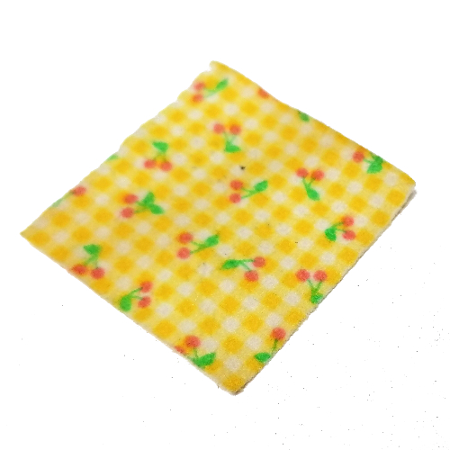 Scala, Blanket 7 × 7 with Checks and Cherries Print White