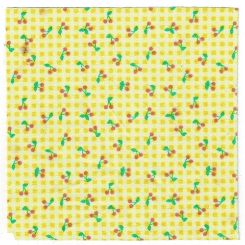 Scala, Blanket 17 × 17 with Checks and Cherries Print Weiß