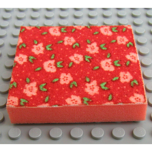 Scala, Pillow / Cushion 7 × 7 with Pink Flower Print Light Salmon