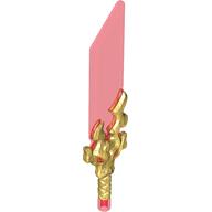 Weapon Sword, Broad with Trans-Red Blade pattern Perlgold