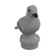 Animal, Bird, Pigeon with Black Eyes, Beak, Feathers pattern in Light Bluish Gray