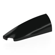 Brick Round, Curved Double 1 × 4 with Stud Notch Left Black