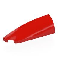 Brick Round, Curved Double 1 × 4 with Stud Notch Left Red