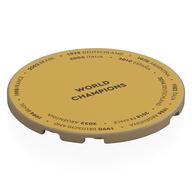Tile Round 6 × 6 with 'WORLD CHAMPIONS', Countries print Dunkelbeige