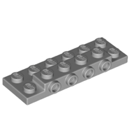 Plate Special 2 × 6 × 2/3 with 4 Studs on Side, 3 Support Walls on Bottom Hellblaugrau