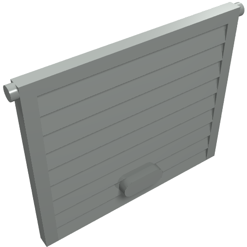 HO Scale Accessory Door for Garage 4 × 8 × 3 Hellgrau