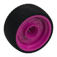 Felge 24 × 12 mit schwarz Reifen Magenta