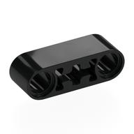 Technic Lochbalken 1 × 3 dick mit Mitte Achsloch Schwarz