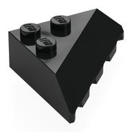 Brick Wedged, Sloped 4 × 4 Corner in Black