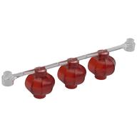 Duplo Three Lanterns on Bar Transparent-Rot