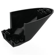 Aircraft Fuselage Curved Aft Section 6 × 10 Bottom, Pinholes in Black