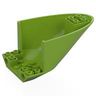 Aircraft Fuselage Curved Aft Section 6 × 10 Bottom, Pinholes Lime