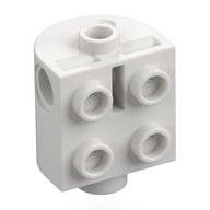 Brick Round Half 2 × 2 × 2 with 4 Studs on Side with R2-D2 Body print White