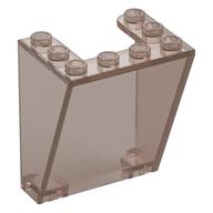 Windscreen 3 × 4 × 4 Inverted, Rounded Top Inside Edges, Cut-Out Bottom Inside Edges Transparent-Braun