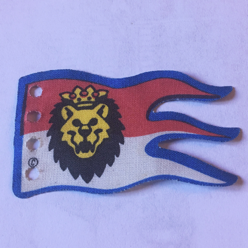 Flag 8 × 5 Wave with Royal Knights Lion Head on Red/White White