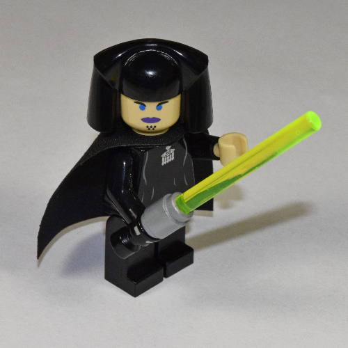 Minifig Complete Assembly, Luminara Unduli with Lightup Lightsaber Black