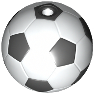 Sport Fußball mit schwarzen Fünfecken (bedruckt) Weiß