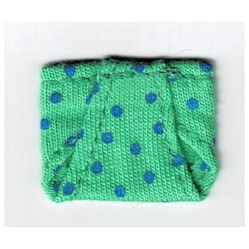 Scala, Baby Pants / Diaper with Blue Dots Medium Green