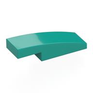 Brick Curved 3 × 1 × 2/3 Dark Turquoise