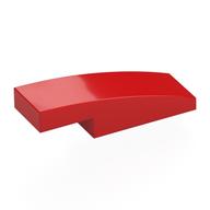 Brick Curved 3 × 1 × 2/3 Red