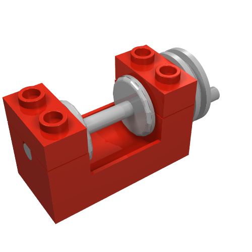 String Reel Winch 2 × 4 × 2 (Light Gray Drum)