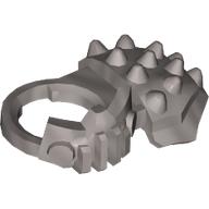 Minifig Neckwear Shoulder Armor, Breathing Mask, Spikes Flat Silver