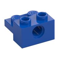 Technic Stein speziell 1 × 2 mit Pinloch und 1 × 2 Platte Blau