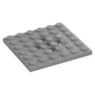 Plate Special 6 × 6 with 5 Center Holes in Light Bluish Gray
