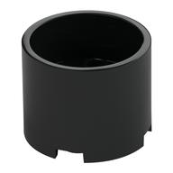Stein rund 3 × 3 × 2 vertieft Mitte mit 2 × 2 Noppen und Achsloch Schwarz