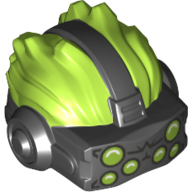 Hair with Goggles Headset, Lime Hair Print Dunkelblaugrau